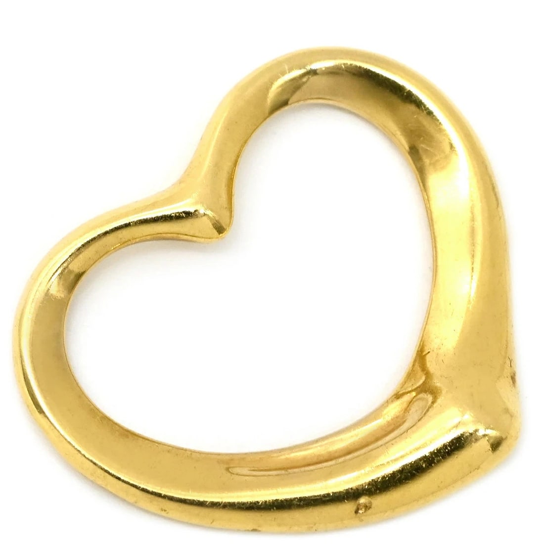 TIFFANY & CO. PENDANT TOP OPEN HEART YELLOW GOLD: TIFFANY & CO. PENDANT TOP OPEN HEART YELLOW GOLD Brand: Tiffany & Co. Type/Style: PENDANT TOP Material: K18 YG Color: Yellow Gold Size: Size:Top 22mm x 18.5mm Accessories: None Accessories
