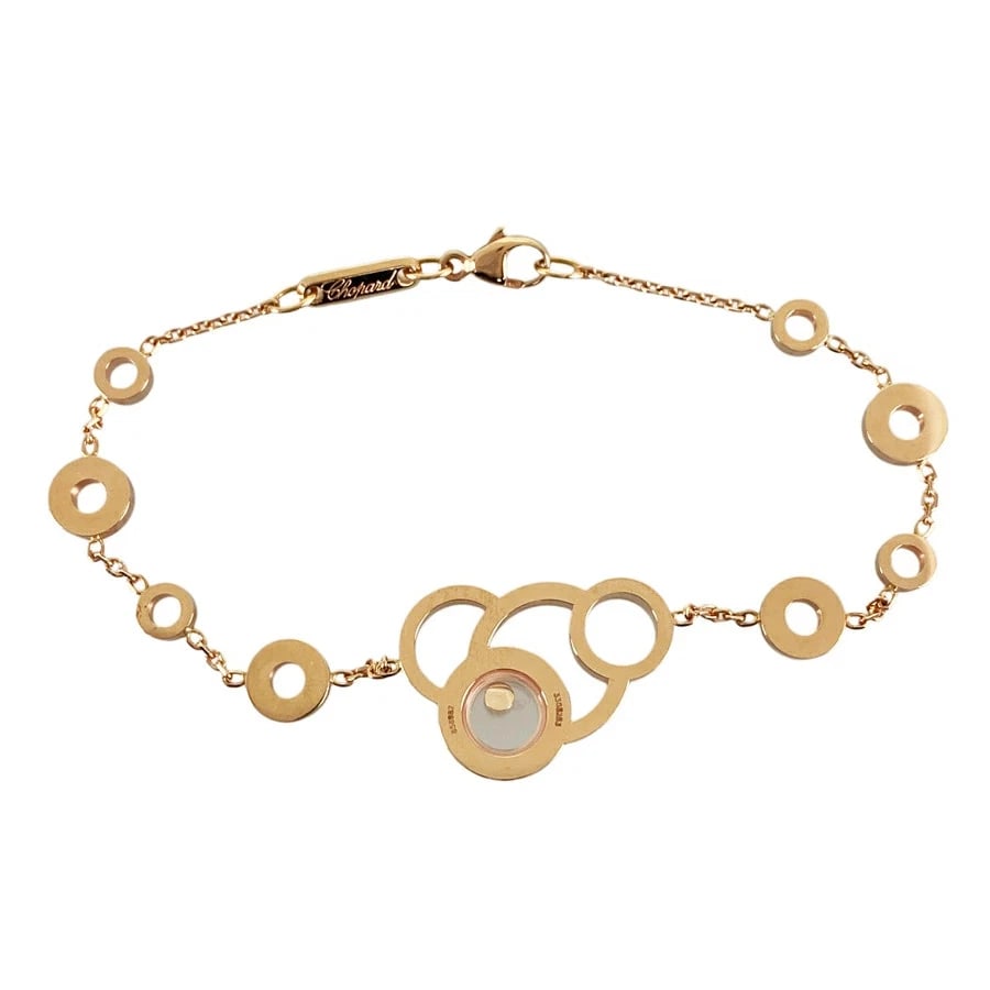 CHOPARD HAPPY DIAMONDS BUBBLE K18RG DIAMOND BRACELET: CHOPARD HAPPY DIAMONDS BUBBLE K18RG DIAMOND BRACELET Brand: Chopard Type/Style: BRACELET Material: K18RG Color: Rose Gold Size: Top size: 21.0mm x 16.0mm Wrist circumference: 16.5cm Accessories: N