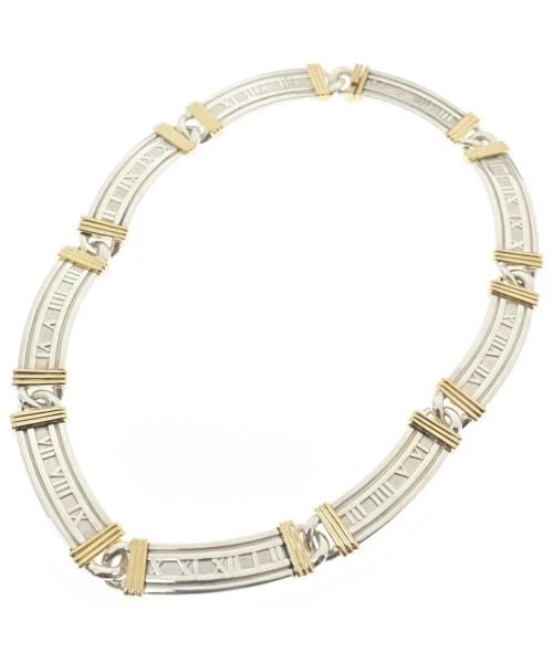 TIFFANY&CO. NECKLACE WOMENS SV925 K18YG YELLOW GOLD: TIFFANY&CO. NECKLACE WOMENS SV925 K18YG YELLOW GOLD Brand: Tiffany & Co. Type/Style: NECKLACE Material: SV925 K18YG Color: Silver YELLOW GOLD Size: Neck circumference: 37cm, Width: 1.2cm Accessori