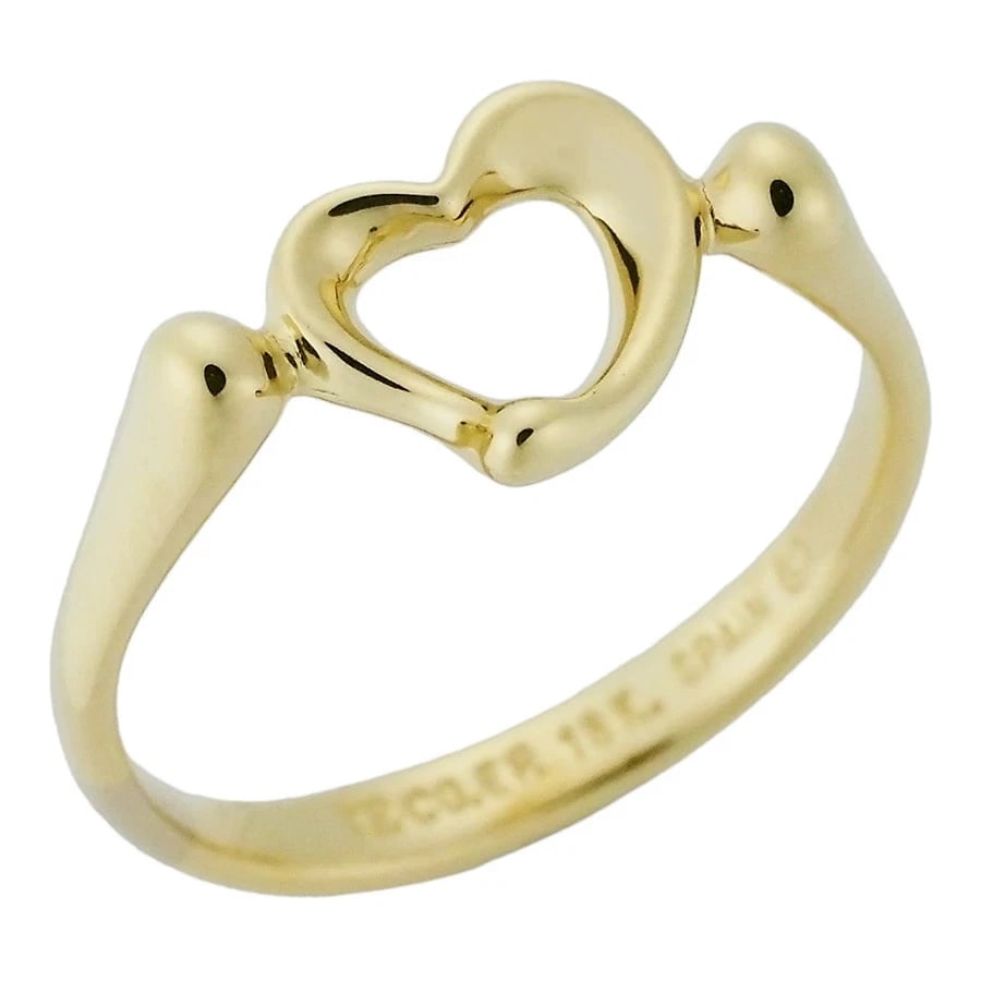 TIFFANY & CO. ELSA PERETTI OPEN HEART RING: TIFFANY & CO. ELSA PERETTI OPEN HEART RING Brand: Tiffany & Co. Type/Style: RING Material: 18K YELLOW GOLD Color: YELLOW GOLD Size: US6.75 Accessories: None Accessories Notice: When purcha