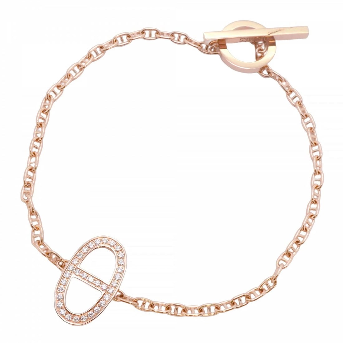 HERMES BRACELET CHAINE D'ANCRE CONTOUR K18RG (1 of 5)
