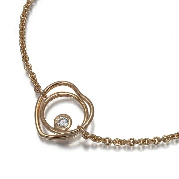 HERMES BRACELET DIAMOND VERTIGE COOL TPM SH ENGRAVED: HERMES BRACELET DIAMOND VERTIGE COOL TPM SH ENGRAVED Brand: Hermes Type/Style: BRACELET Material: K18RG Color: ROSE GOLD Size: Wrist circumference (inner circumference): Approx. 15.5cm Design width: A
