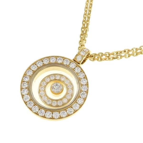 CHOPARD HAPPY SPIRIT MOVING DIAMOND NECKLACE: CHOPARD HAPPY SPIRIT MOVING DIAMOND NECKLACE Brand: Chopard Type/Style: NECKLACE Material: 750 YG Color: YELLOW GOLD Size: (Length) Approx. 42cm (Top) Maximum height: Approx. 22.5mm (including bail)