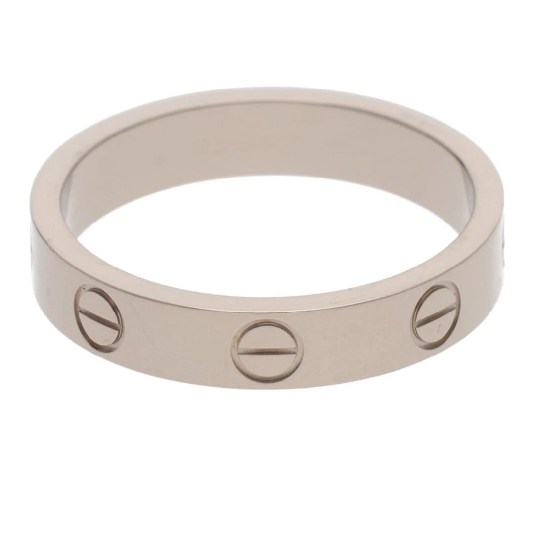 CARTIER MINI LOVE RING K18WG: Cartier Mini Love Ring K18WG Brand: Cartier Type/Style: Ring Material: K18WG Color: WG Size: 6 US Accessories: None Accessories Notice: When purchasing pre-owned goods, please refer to the