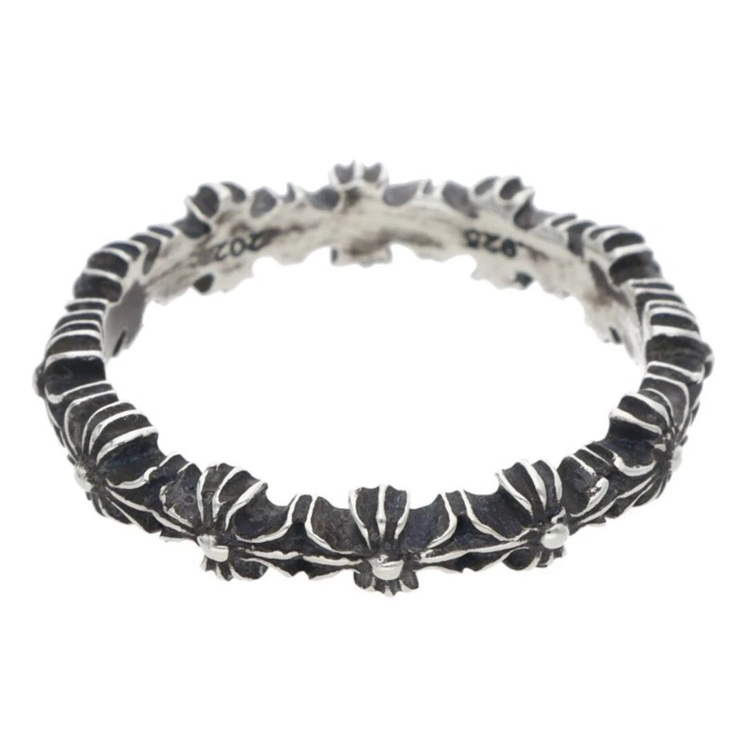CHROME HEARTS TINY E CH PLS BAND ECH PLUS SILVER RING - 2