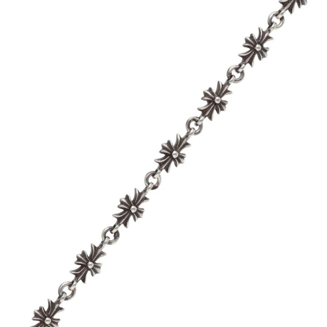 CHROME HEARTS TNY E CH PLS TINY ECH PLUS OLD SILVER BRACELET - 2