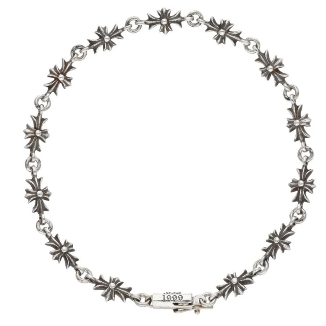 CHROME HEARTS TNY E CH PLS TINY ECH PLUS SILVER BRACELET - 2