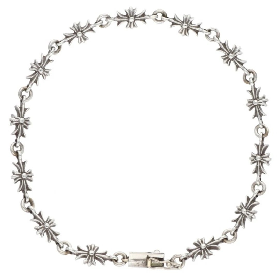 CHROME HEARTS TNY E CH PLS TINY ECH PLUS SILVER BRACELET - 2
