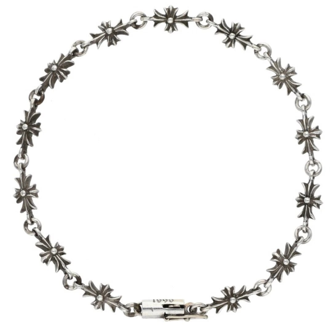 CHROME HEARTS TNY E CH PLS TINY ECH PLUS SILVER BRACELET - 2