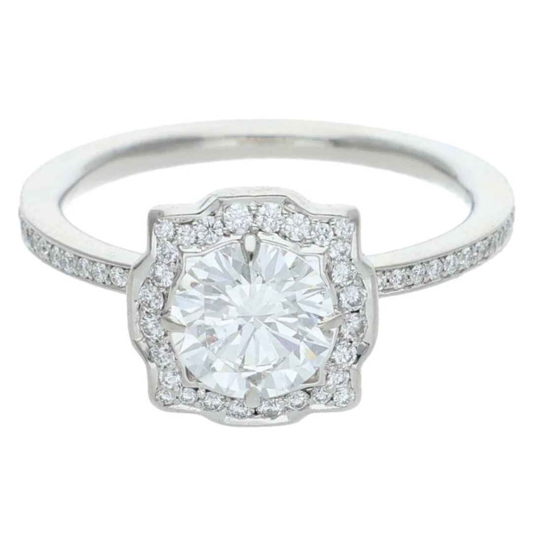 HARRY WINSTON BELL BY PT950 PLATINUM DIAMOND RING (1 of 5)