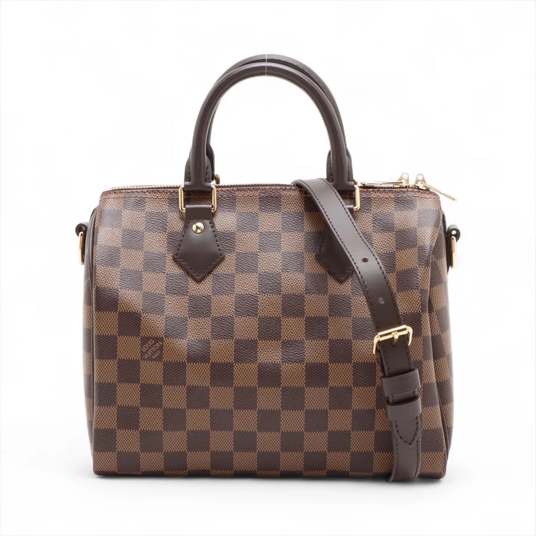 LOUIS VUITTON DAMIER SPEEDY BANDOULIÈRE 25 HANDBAG: Louis Vuitton Damier Speedy Bandoulière 25 Handbag Brand: Louis Vuitton Type/Style: Hand bag Material: NONE Color: Brown Size: Height:7.7inch Length:9.8inch Depth:5.9inch Handle height:3.1inch Acc