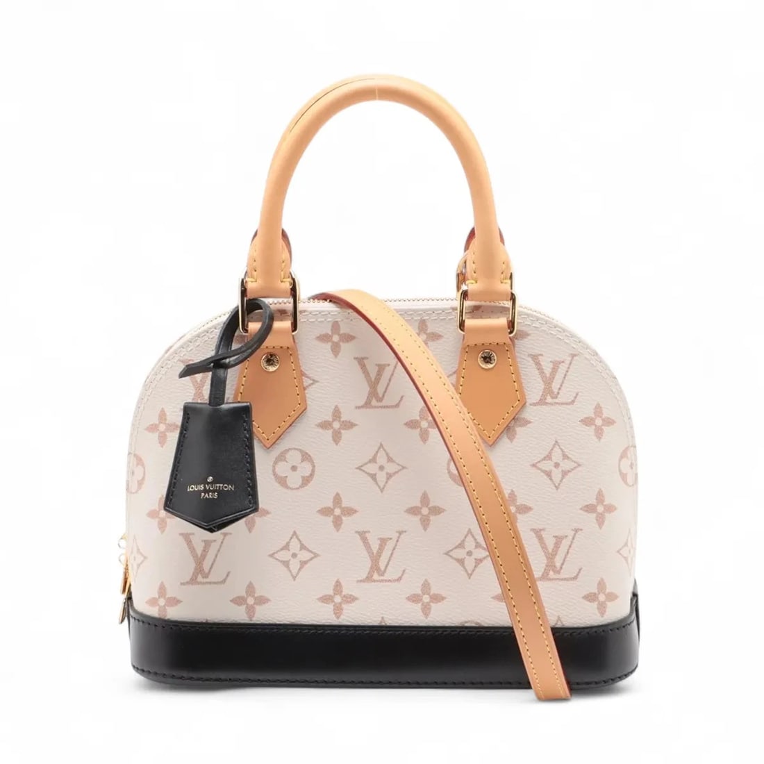 LOUIS VUITTON MONOGRAM DUNE ALMA BB HANDBAG: Louis Vuitton Monogram Dune Alma BB Handbag Brand: Louis Vuitton Type/Style: Hand bag Material: NONE Color: White Size: Height:6.7inch Length:9.3inch Depth:4.5inch Handle height:3.9inch Accessorie