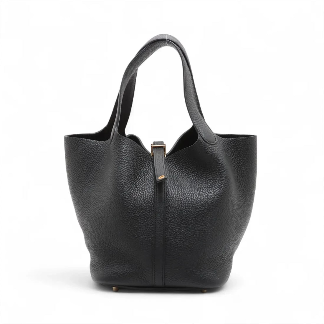 HERMES PICOTIN LOCK 22 MM TAURILLON CLEMENCE HANDBAG: Hermes Picotin Lock 22 MM Taurillon Clemence Handbag Brand: Hermès Type/Style: Hand bag Material: Taurillon Clemence Color: Black Size: Height:8.5inch Length:8.7inch Depth:6.9inch Handle height:6.5in