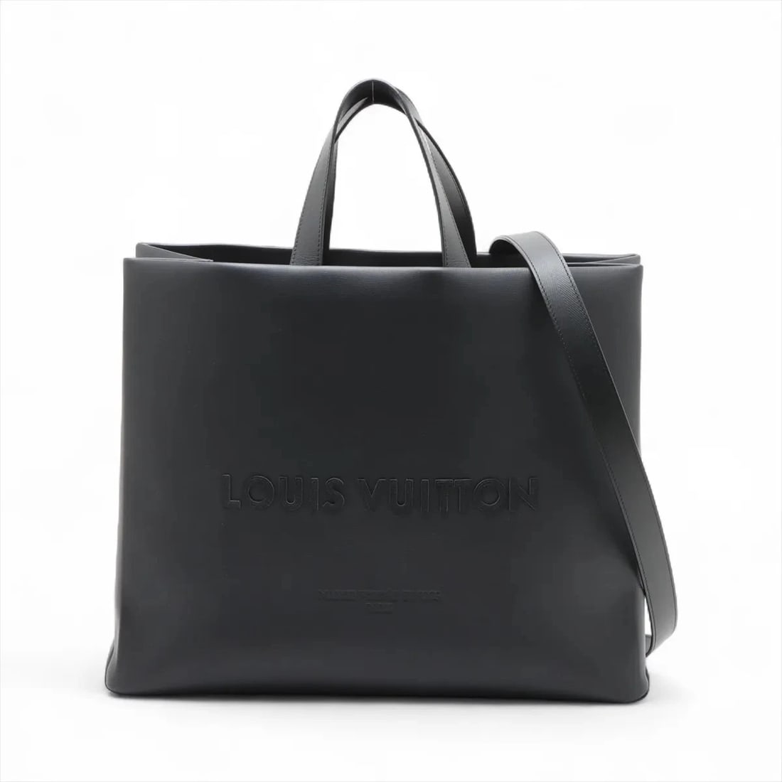 LOUIS VUITTON LV PACKAGING SHOPPER TOTE BAG MM TOTE BAG: Louis Vuitton LV packaging Shopper Tote Bag MM Tote bag Brand: Louis Vuitton Type/Style: Tote bag Material: NONE Color: Black Size: Height:13.0inch Length:16.1inch Depth:5.7inch Handle height:5.5inch 