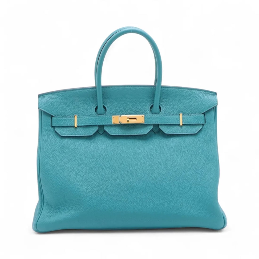HERMES BIRKIN 35 LE TOURNAY TOGO TURQUOISE HANDBAG: Hermes Birkin 35 Le Tournay Togo Turquoise Handbag Brand: Hermès Type/Style: Hand bag Material: Togo Color: Turquoise Size: Height:10.4inch Length:13.8inch Depth:7.3inch Handle height:3.9inch Acce
