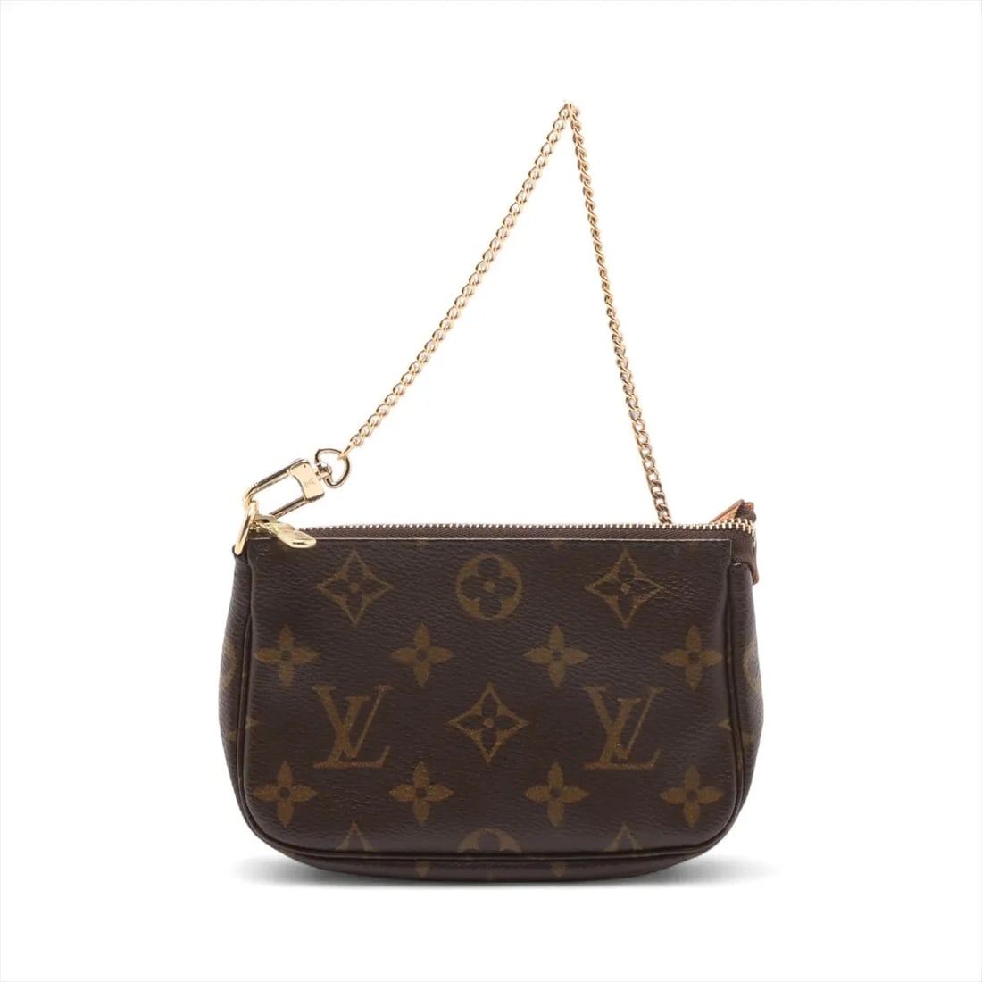 LOUIS VUITTON MONOGRAM MINI POCHETTE ACCESSOIRE HANDBAG: Louis Vuitton Monogram mini pochette accessoire Handbag Brand: Louis Vuitton Type/Style: Hand bag Material: NONE Color: Brown Size: Height:3.7inch Length:5.9inch Depth:1.4inch Handle height:5.9inch