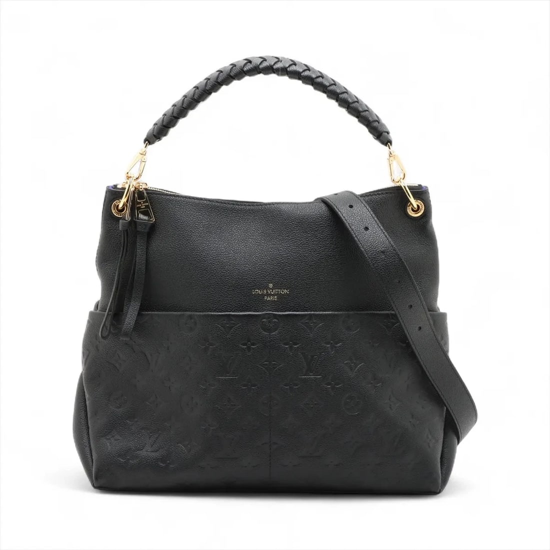 LOUIS VUITTON MONOGRAM EMPREINTE MAIDA HOBO SHOULDER BAG: Louis Vuitton monogram empreinte Maida Hobo Shoulder bag Brand: Louis Vuitton Type/Style: Shoulder bag Material: NONE Color: Black Size: Height:11.8inch Length:12.8inch Depth:6.1inch Handle height:4.9