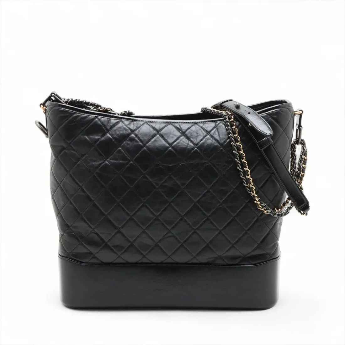 CHANEL GABRIELLE DOO CHANEL VINTAGE CALF CHAIN SHOULDER BAG: Chanel Gabrielle Doo Chanel Vintage calf Chain Shoulder Bag Brand: Chanel Type/Style: Shoulder bag Material: Vintage calf Color: Black Size: Height:13.0inchLength:13.8inchDepth:4.7inch Accessories