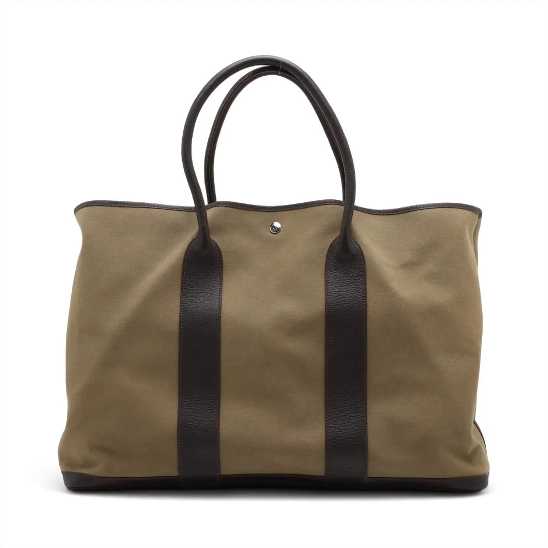 HERMES GARDEN PARTY 49 GM TWALOFICIER X BUFFLE TOTE BAG: Hermes garden party 49 GM Twaloficier x buffle Tote bag Brand: Hermès Type/Style: Tote bag Material: Twaloficier x buffle Color: Khaki x brown Size: Height:14.0inch Length:19.5inch Depth:9.8inch Hand