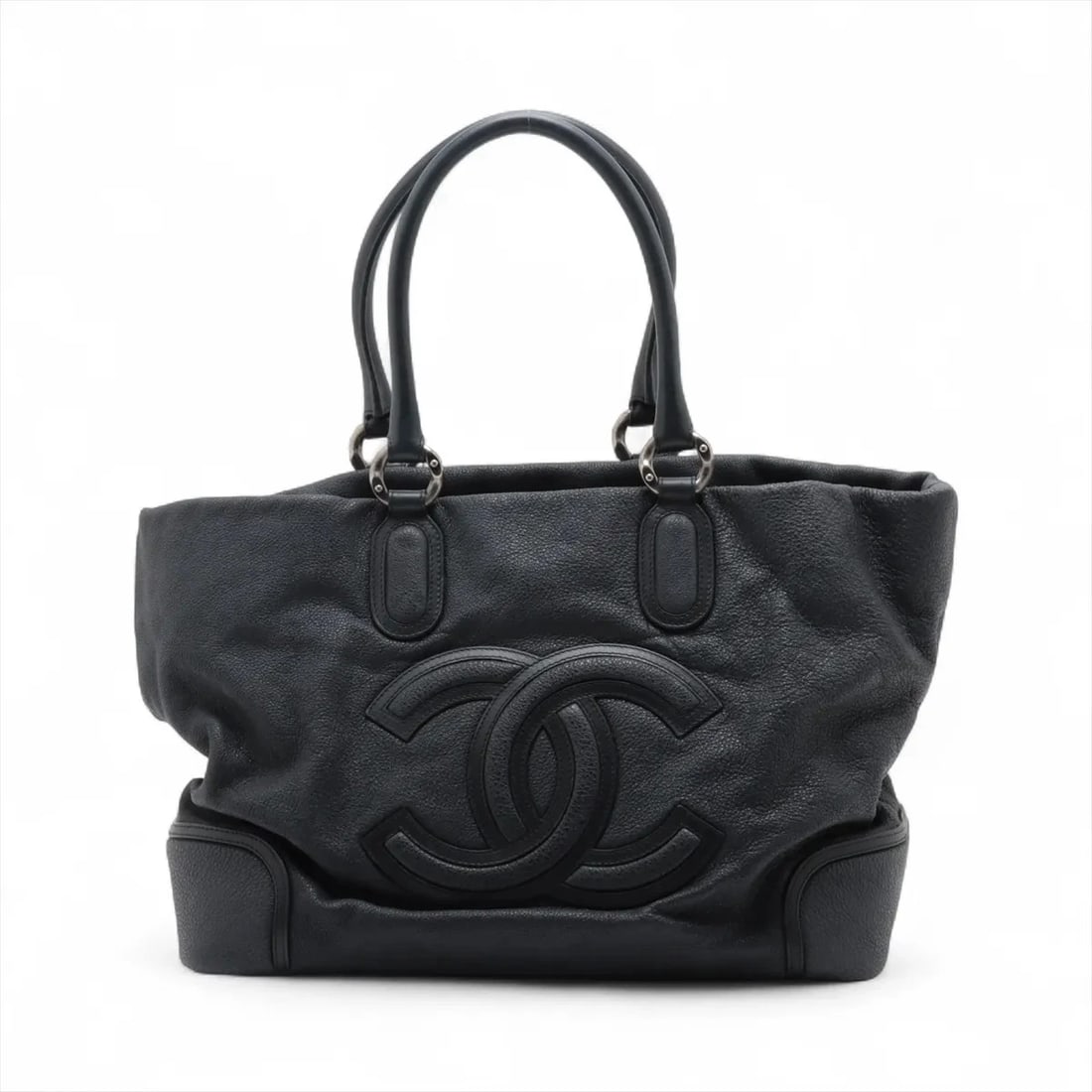 CHANEL COCO MARK LEATHER TOTE BAG NAVY BLUE TOTE BAG: Chanel Coco Mark Leather Tote bag Navy Blue Tote bag Brand: Chanel Type/Style: Tote bag Material: Leather Color: Navy Blue Size: Height:10.2inch Length:14.6inch Depth:6.5inch Handle height:7.9inch