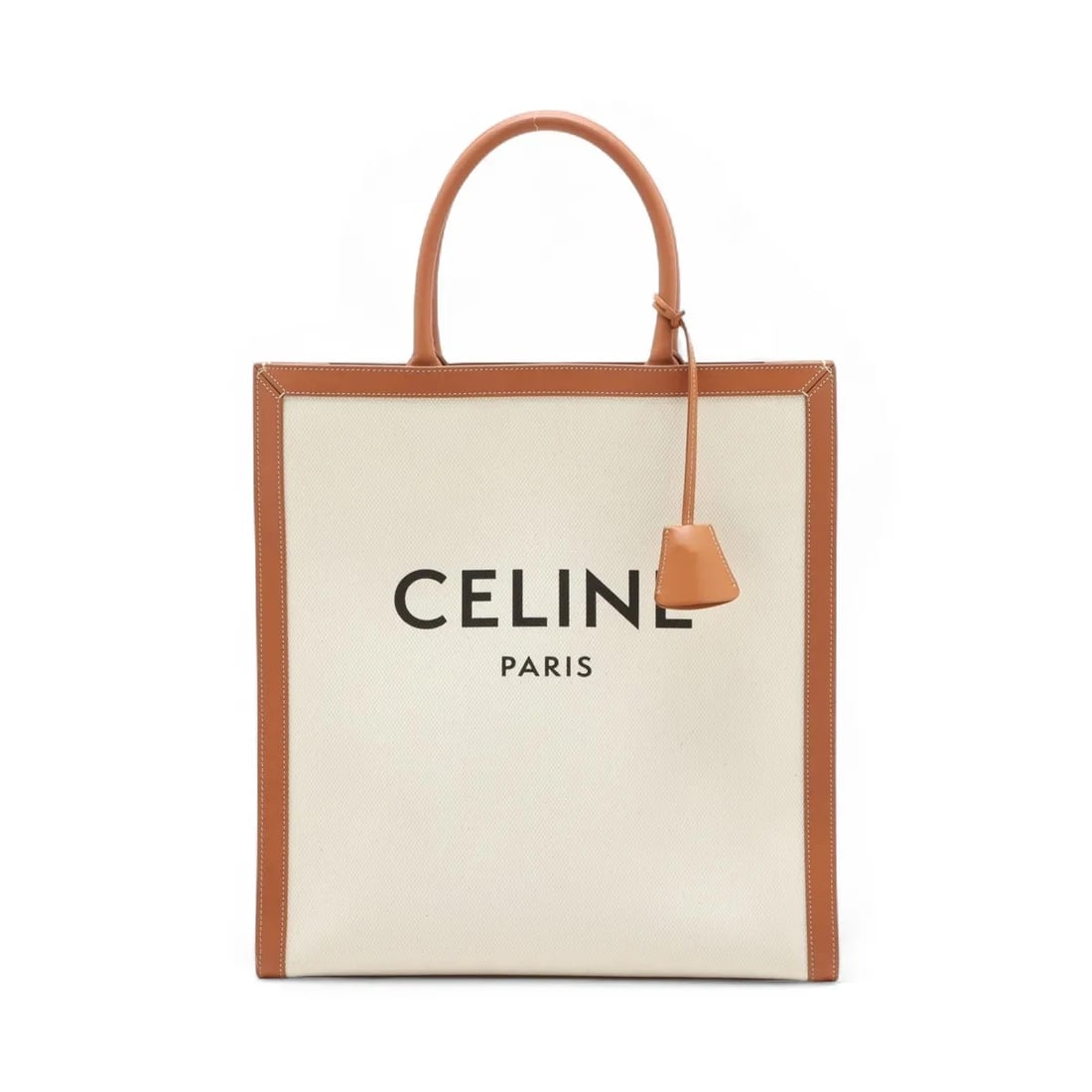 CELINE VERTICAL CABAS LARGE CANVAS & LEATHER HANDBAG HANDBAG (1 of 6)