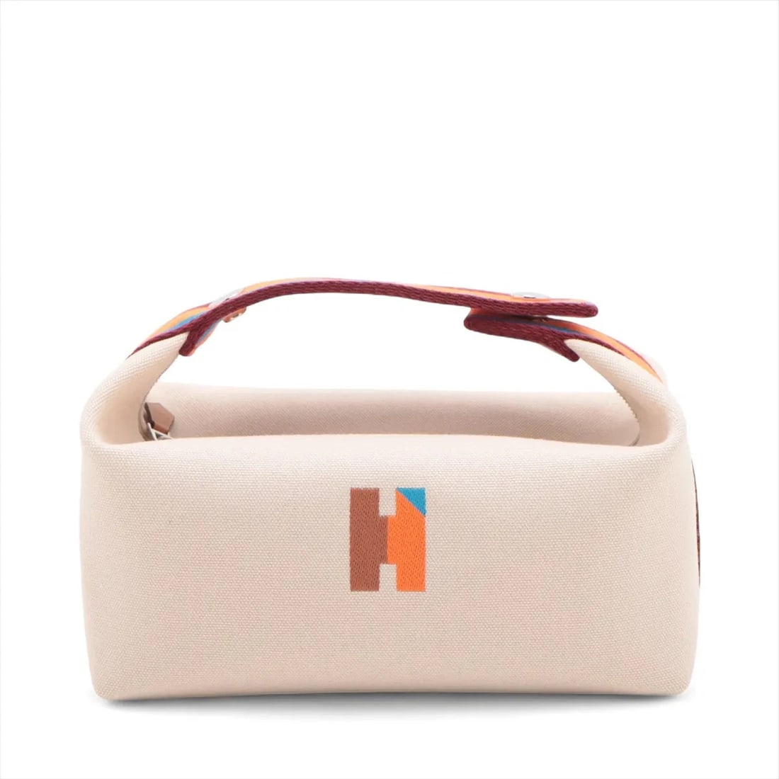 HERMES BRID A BLACK PM CANVAS BEIGE SILVER METAL FITTINGS, HANDBAG: Hermes Brid A Black PM canvas Beige Silver Metal Fittings, Handbag Brand: Hermès Type/Style: Hand bag Material: canvas Color: Beige Size: Height:4.9inch Length:8.1inch Depth:4.5inch Handle height:2.0