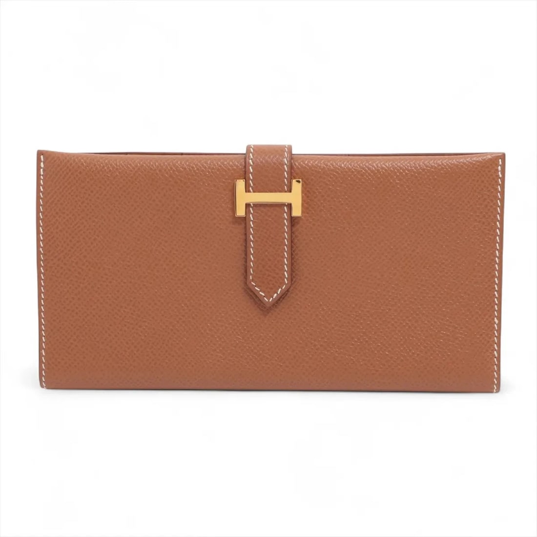 HERMES BEARN CUSHBELL LONG WALLET GOLD LONG WALLET: Hermes Bearn Cushbell Long Wallet Gold Long Wallet Brand: Hermès Type/Style: Long Wallet Material: Cushbell Color: Gold Size: Height:3.7inchLength:6.9inchDepth:0.6inch Accessories: None Ac
