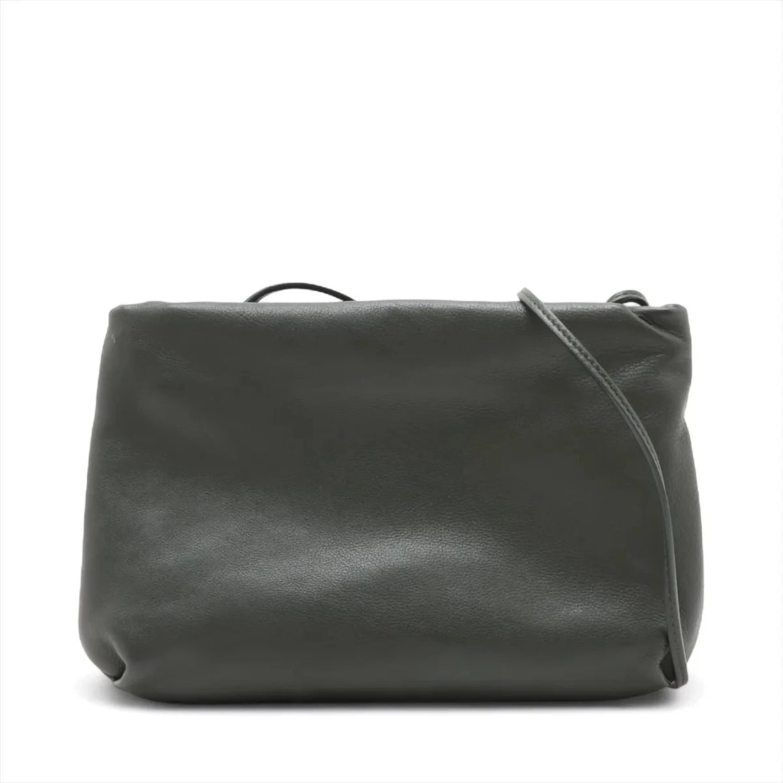 THE ROW BOSE LEATHER SHOULDER BAG GREEN, SHOULDER BAG: The Row Bose Leather Shoulder bag Green, Shoulder bag Brand: The Row Type/Style: Shoulder bag Material: Leather Color: Green Size: Height:6.1inch Length:10.0inch Depth:2.4inch Shoulder height:24.4inch