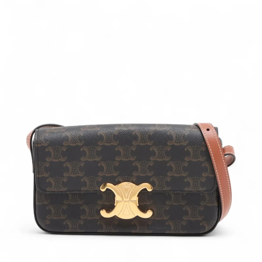 CELINE TRIOMPHE CLAUDE PVC & LEATHER SHOULDER BAG SHOULDER BAG (1 of 5)