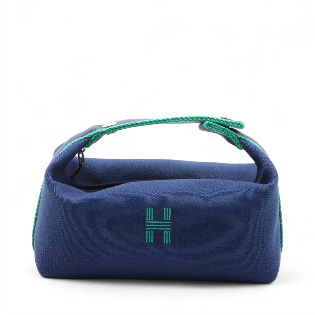 HERMES BRID A BLACK PM CANVAS BLUE HANDBAG: Hermes Brid A Black PM canvas Blue Handbag Brand: Hermès Type/Style: Hand bag Material: canvas Color: Blue Size: Height:4.9inch Length:8.3inch Depth:4.7inch Handle height:1.8inch Accessories: None