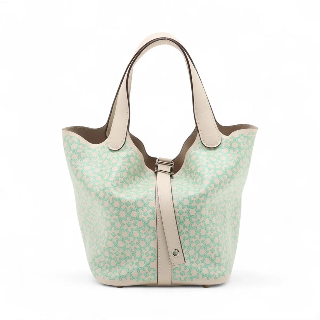 HERMES PICOTIN LOCK 18 PM LUCKY DAISY VEAU SWIFT HANDBAG: Hermes Picotin Lock 18 PM Lucky daisy Veau Swift Handbag Brand: Hermès Type/Style: Hand bag Material: Veau Swift Color: Nata Size: Height:7.1inch Length:7.1inch Depth:5.3inch Handle height:5.5inch