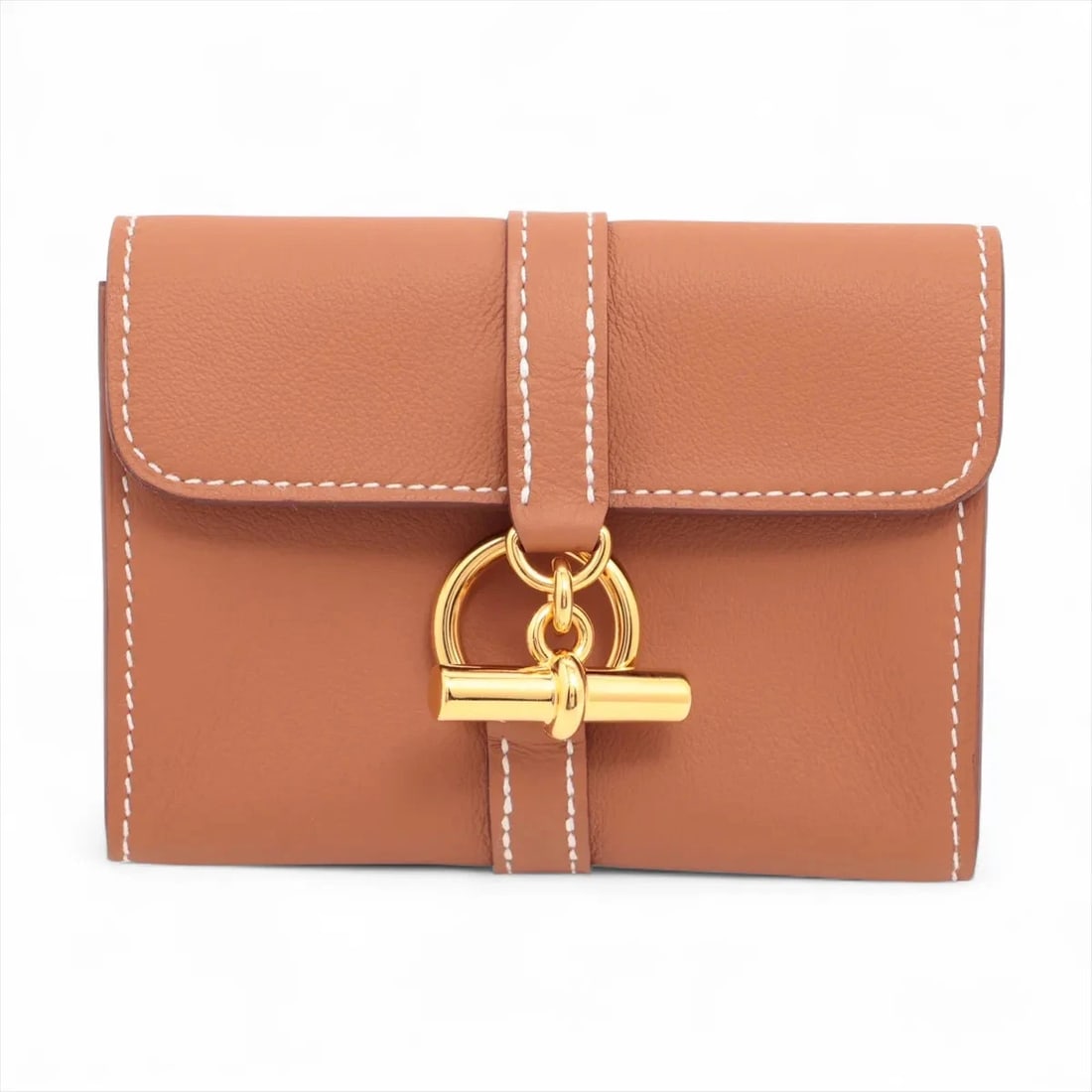 HERMES GLENAN VEAU SWIFT COIN PURSE GOLD COIN PURSE (1 of 2)