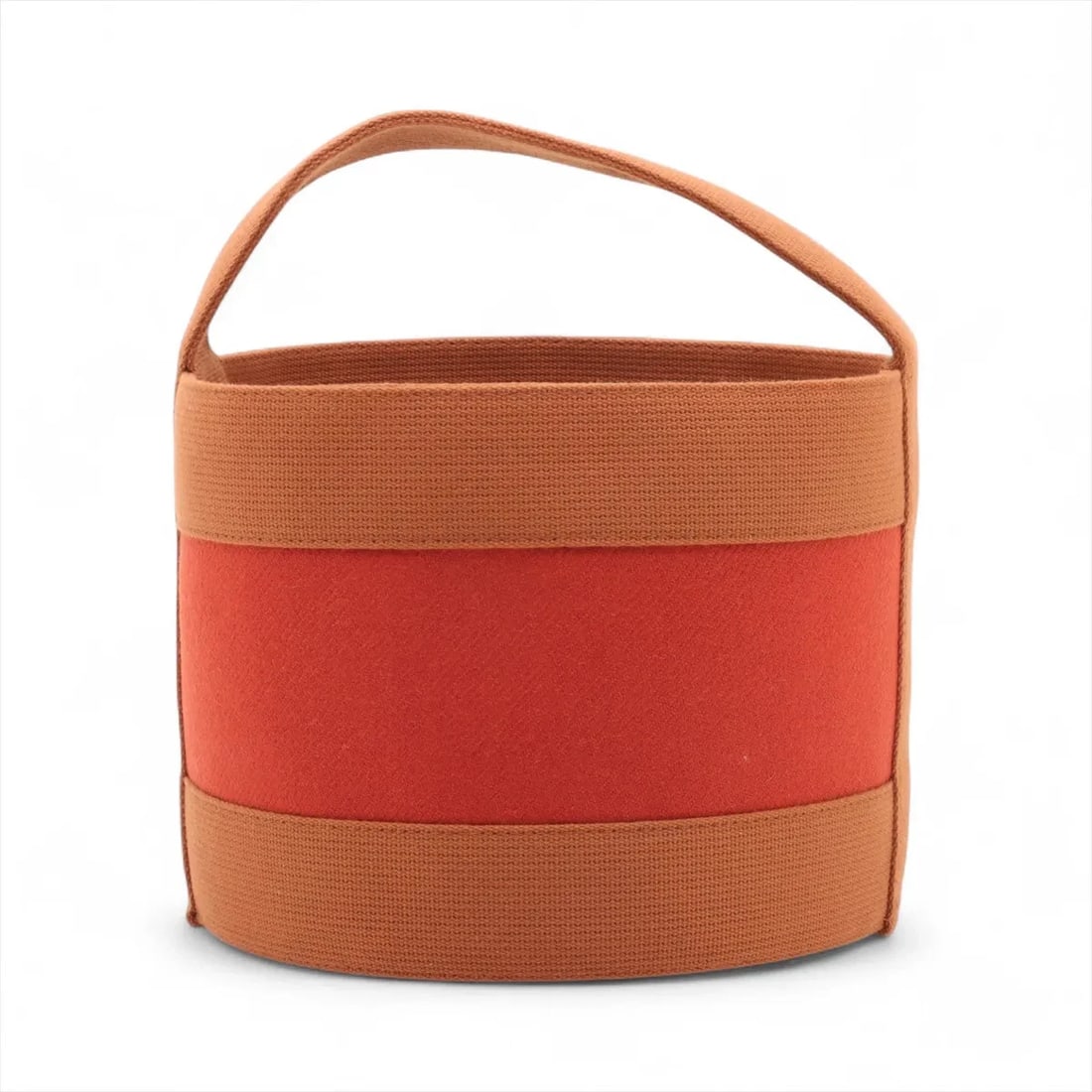 HERMES SHERWOOD BASKET PM CANVAS HANDBAG: Hermes Sherwood Basket PM canvas Handbag Brand: Hermès Type/Style: Hand bag Material: canvas Color: Brown x orange Size: Height:5.9inch Length:7.5inch Depth:7.3inch Handle height:3.3inch Accessori
