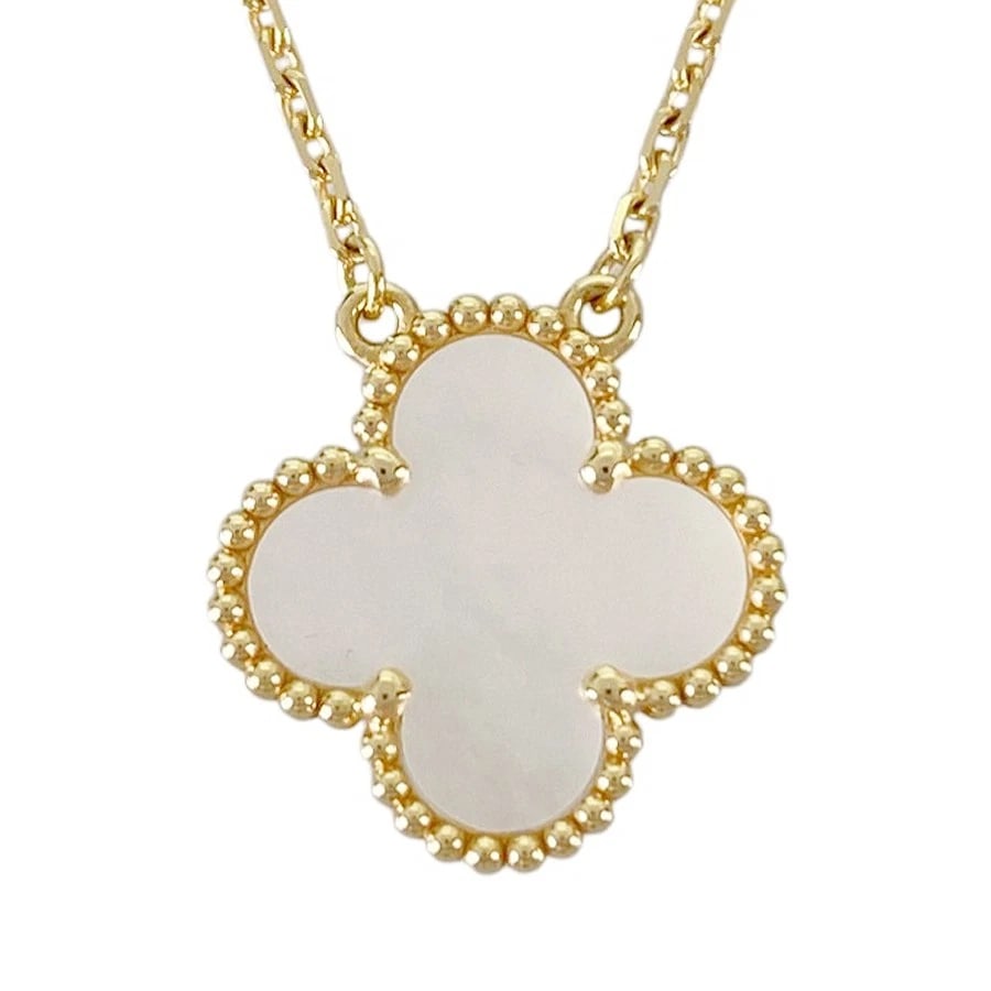 VAN CLEEF & ARPELS ALHAMBRA YELLOW GOLD NECKLACE: Van Cleef & Arpels Alhambra Yellow gold Necklace Brand: Van Cleef & Arpels Type/Style: Necklace Material: 18K Yellow Gold Color: Gold Size: Motif size:14.8mm×14.8mm Necklace full length:41.5cm