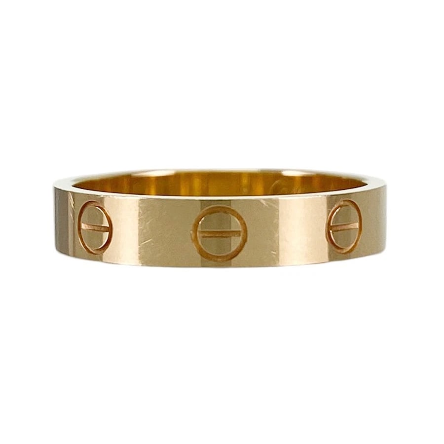 CARTIER MINI LOVE YELLOW GOLD RING: Cartier Mini Love Yellow gold Ring Brand: Cartier Type/Style: Ring Material: 18K Yellow Gold Color: Gold Size: US:6 Accessories: None Accessories Notice: When purchasing pre-owned goods, please refer