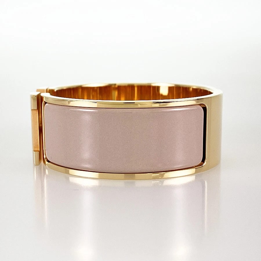 HERMES GOLD PLATED BANGLE - 3