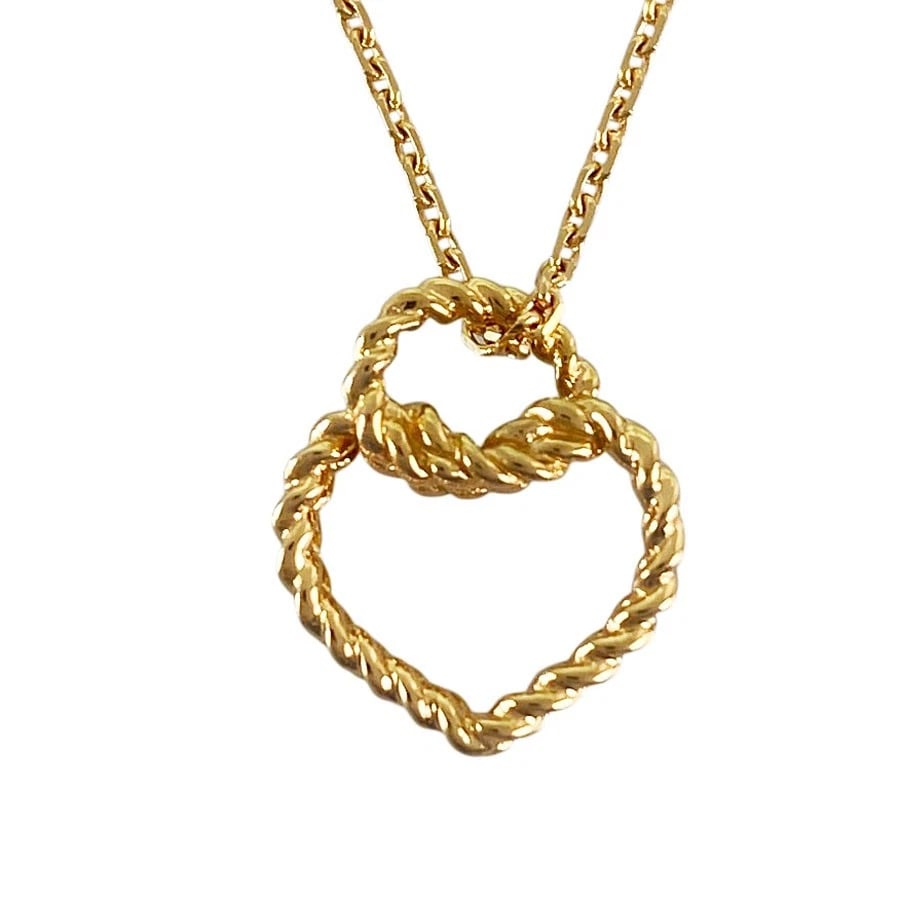 CARTIER TORTA HEART ROSE GOLD NECKLACE: Cartier Torta Heart Rose gold Necklace Brand: Cartier Type/Style: Necklace Material: 18K Rose Gold Color: Gold Size: Top size:12.3mm×10.2mm Necklace full length:40cm Accessories: None Accessories