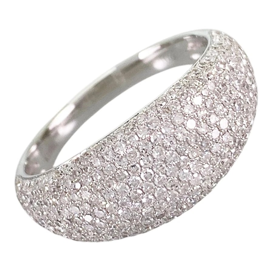 RING WHITE GOLD DIAMOND: Ring White gold Diamond Brand: Unsigned Jewelry Type/Style: Ring Material: 18K White Gold, Main Stone/Creation NaTURAL Color: Silver Size: US:7 Accessories: None Accessories Notice: When pu