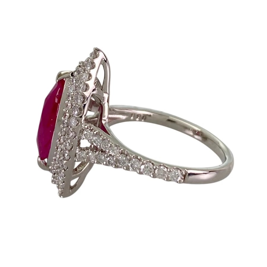 RING PLATINUM RUBY DIAMOND - 2