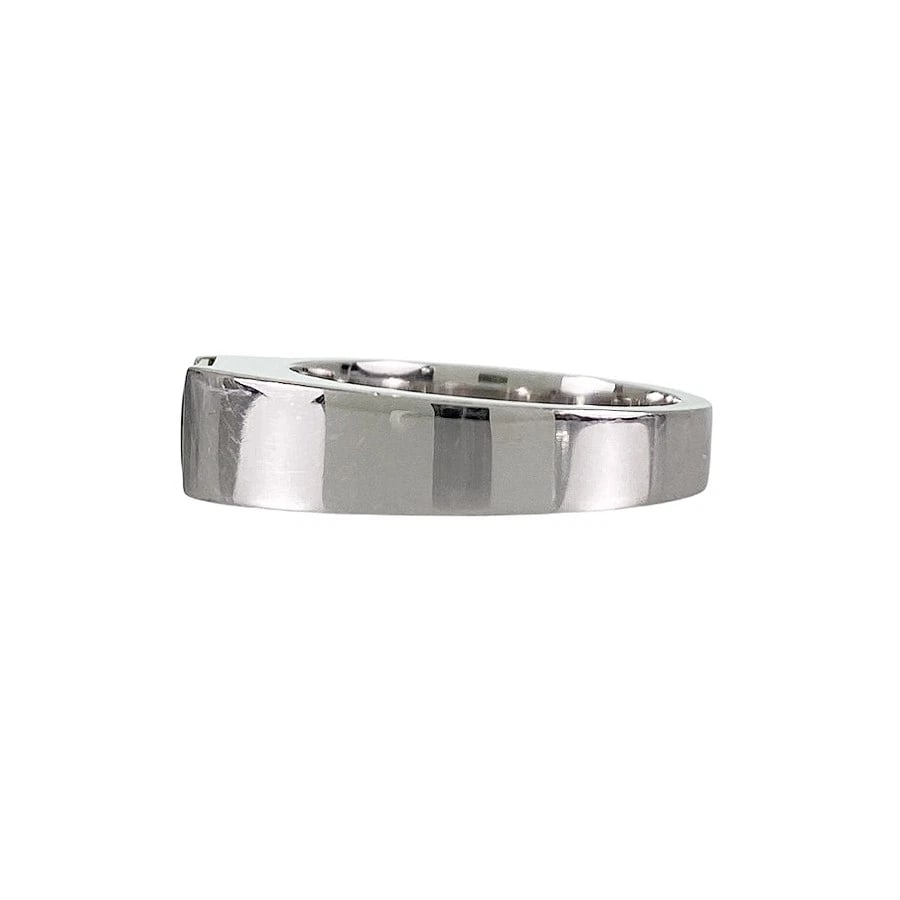 CARTIER TANK WHITE GOLD PERIDOT RING: Cartier tank White gold Peridot Ring Brand: Cartier Type/Style: Ring Material: 18K White Gold, Main Stone/Creation Peridot Color: Silver Size: US:7.5-8 Accessories: None Accessories Notice: When