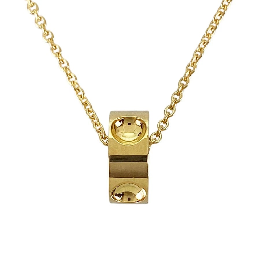 LOUIS VUITTON YELLOW GOLD NECKLACE: LOUIS VUITTON Yellow gold Necklace Brand: LOUIS VUITTON Type/Style: Necklace Material: 18K Yellow Gold Color: Gold Size: Top vertical:0.6'' / 14.5mm?Top side:0.6'' / 15mm?Chain: about42-18.7"