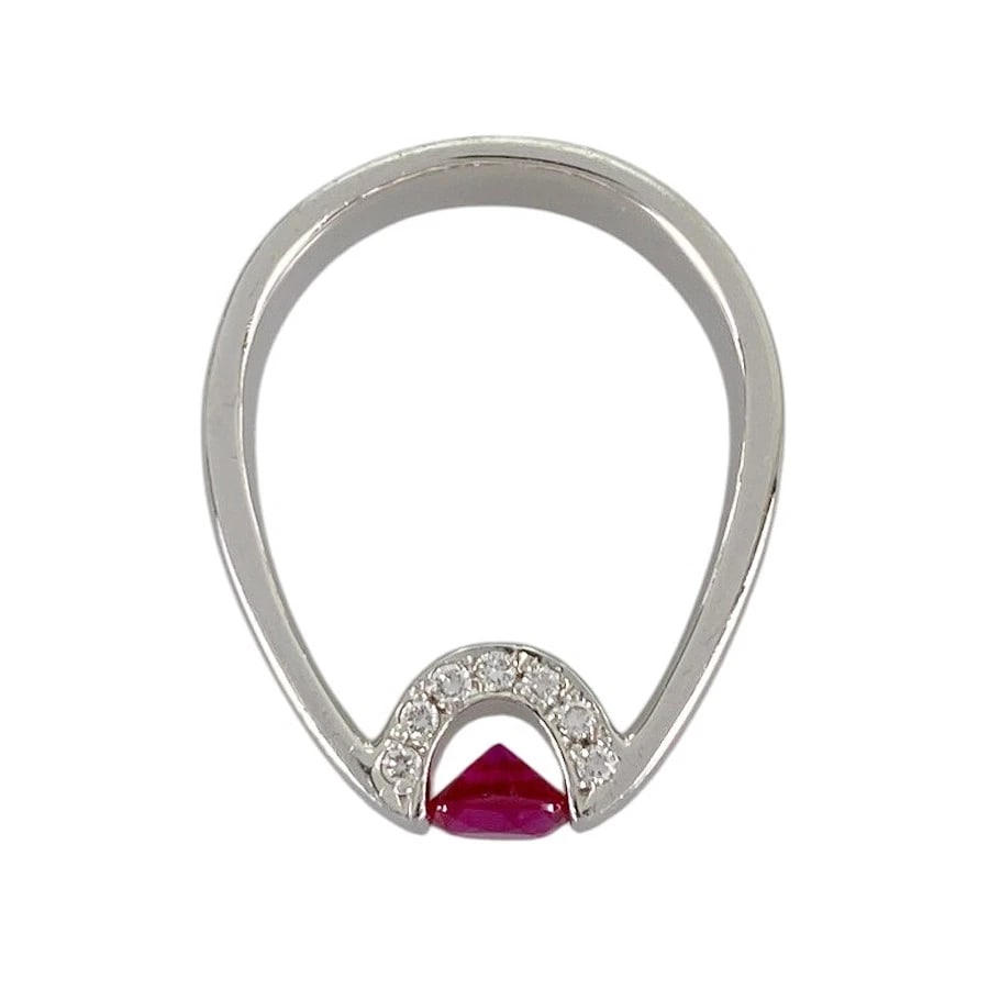 RING PLATINUM RUBY DIAMOND - 3