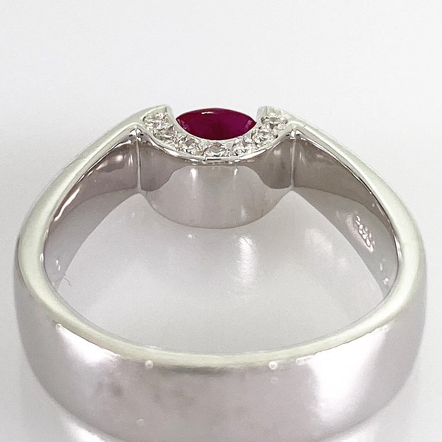 RING PLATINUM RUBY DIAMOND - 4