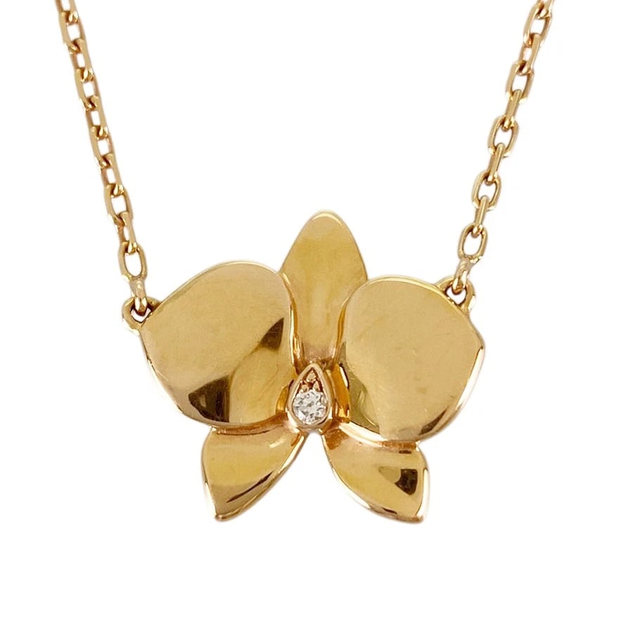 CARTIER ROSE GOLD DIAMOND NECKLACE: Cartier Rose gold Diamond Necklace Brand: Cartier Type/Style: Necklace Material: 18K Rose Gold, Main Stone/Creation Natural Color: Gold Size: Top size:16.8mm×17.4mm Necklace full length:42.5cm