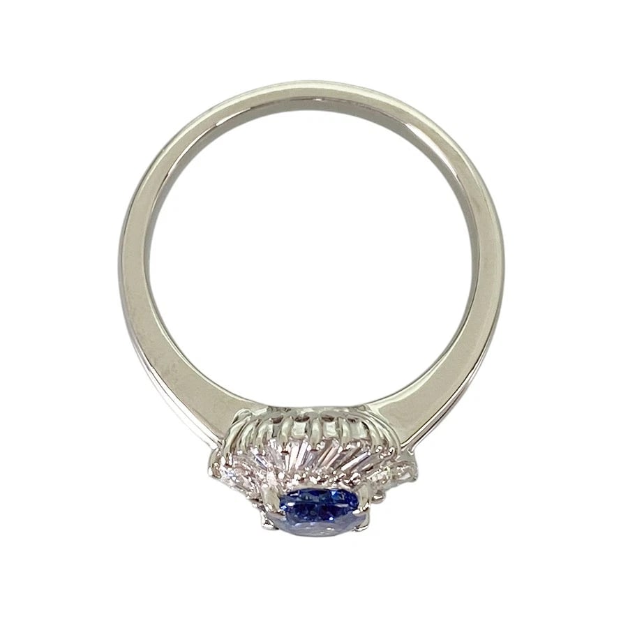 RING PLATINUM SAPPHIRE DIAMOND - 2