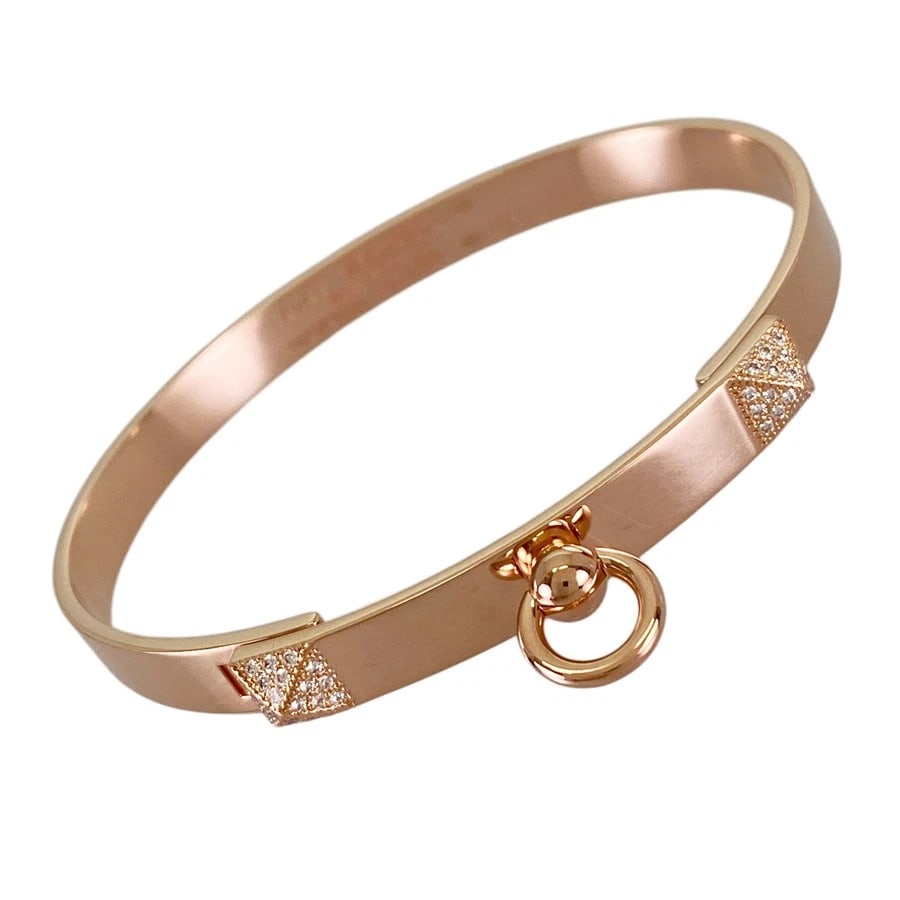 HERMES ROSE GOLD DIAMOND BRACELET (1 of 3)