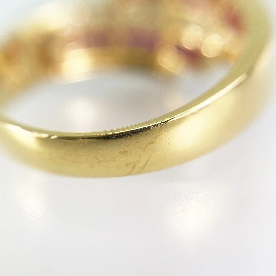 GAINSBOROUGH YELLOW GOLD DIAMOND RUBY RING - 4