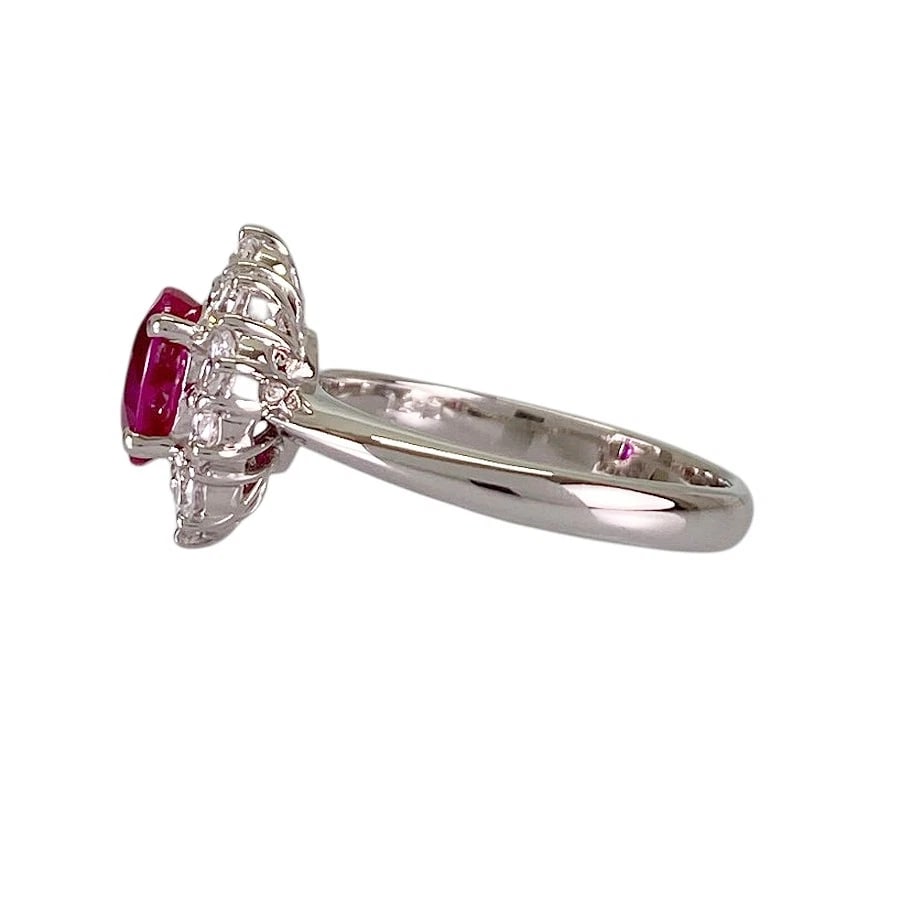 RING PLATINUM RUBY DIAMOND - 2