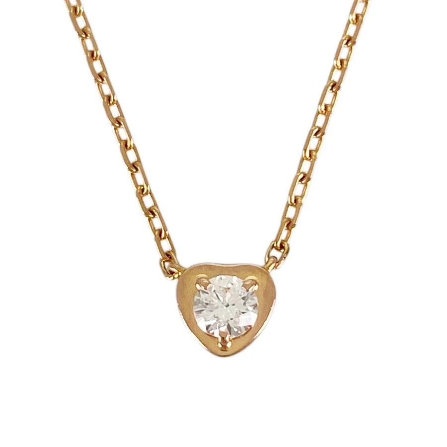 CARTIER ROSE GOLD DIAMOND NECKLACE: Cartier Rose gold Diamond Necklace Brand: Cartier Type/Style: Necklace Material: 18K Rose Gold, Main Stone/Creation Natural Color: Gold Size: Top size:5.3mm×5.4mm Necklace full length:44.5cm
