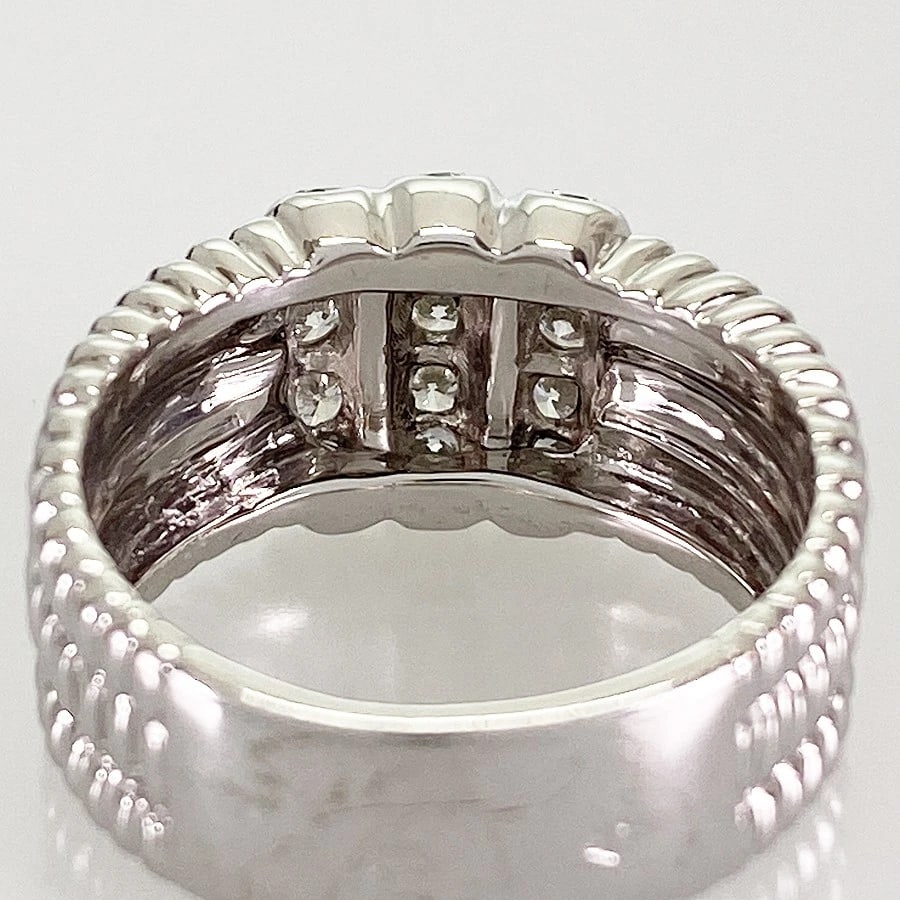 MATHON WHITE GOLD DIAMOND RING - 4